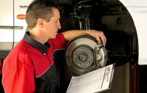 brake system inspection by Repco Authorised Car Service mechanic in Stuart Park NT 0820